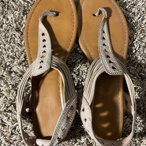 2 pairs of Palms T-strap flat sandal